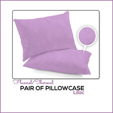 Pillowcases Pair Pack Brushed Cotton Flannelette Thermal Pillow Covers 19''x29''