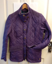 Joules Moredale Lightweight Jacket Coat Quilted Purple Lined Women's UK 12 VGC