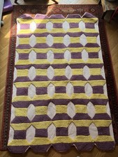 Ian Snow Yellow And Purple Rug 120 X 180cm 