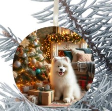 Samoyed dog Hanging Bauble