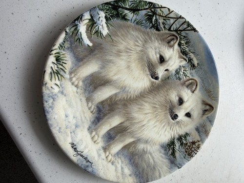 Vintage arctic fox cubs - fox, cubs'