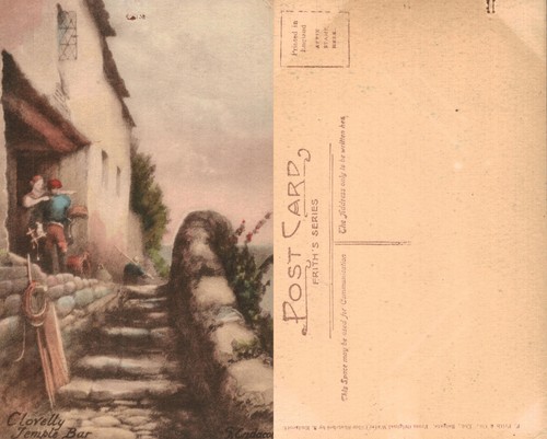 Vintage postcard clovelly - vintage,