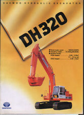 DAEWOO "DH320" Tracked Hydraulic Excavator Brochure Leaflet
