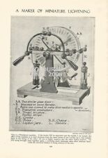 A MAKER OF MINIATURE LIGHTING WIMSHURST MACHINE     ILLUSTRATION PRINT