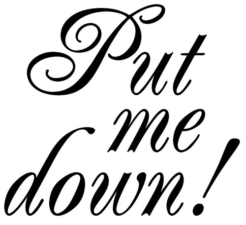 Put down vinyl decal - put,