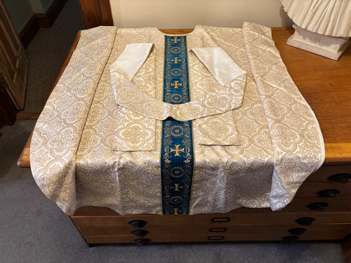 White chasuble and stole - , with