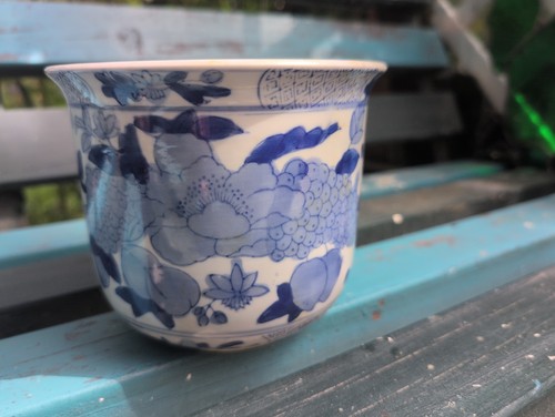 Vintage chinese blue white - chinese,