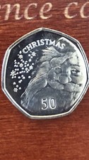 2007 Gibraltar Christmas 50p Santas Face