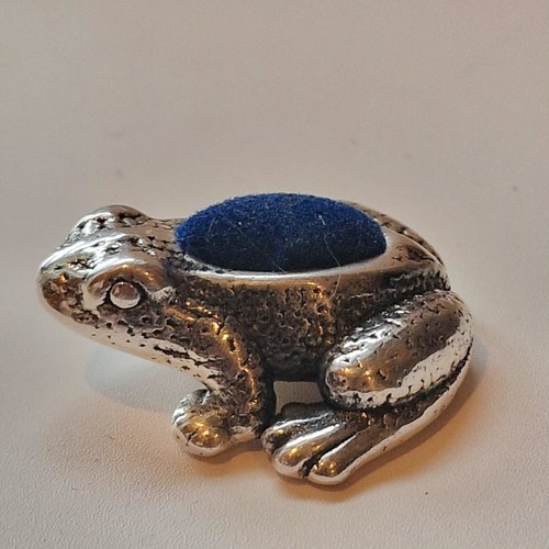 Antique sterling silver frog - antique,