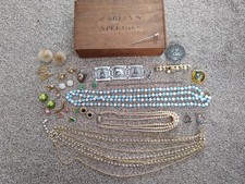 Job Lot Vintage Jewellery In Old Box Inc real mink earrings 