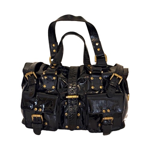 Mulberry roxanne black patent - black,
