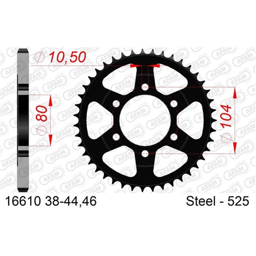 Steel sprocket afam - steel,