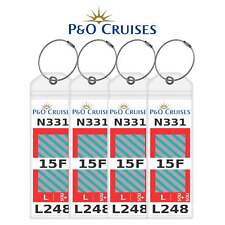 P&O Premium Luggage Tag Holders for Cruises - Set of 4 | Fits All P&O Ships