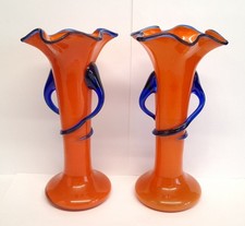 Pair vintage czech bohemian - of,