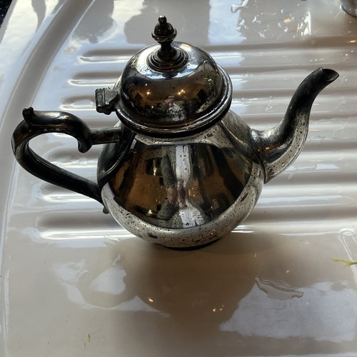 Silver plate tea coffee pot - silver,