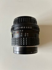 Asahi Pentax-M 1:2 85mm lens with lens hood and case
