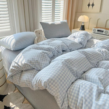 Gingham Duvet Cover Queen Size