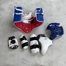 Taekwondo sparring kit inc helmet and body protector for small adult , kids  