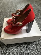 Chloe Red Leather Shoes Size