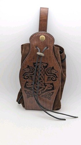 Viking leather belt - leather,