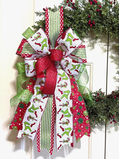 10 " NEW WHIMSICAL GRINCH BOW