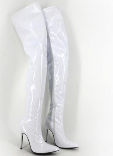 Metal high heel crotch - , boots