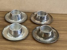 Egg Cups Set of 4 Plato Silver Plated vintage