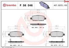 REAR BRAKE PAD SET P 56 046