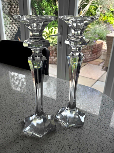 Pair large bohemian crystal - pair,