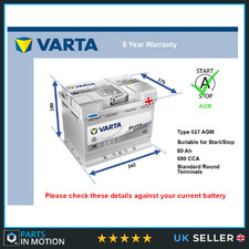 AGM Battery fits JAGUAR XJ XJ6