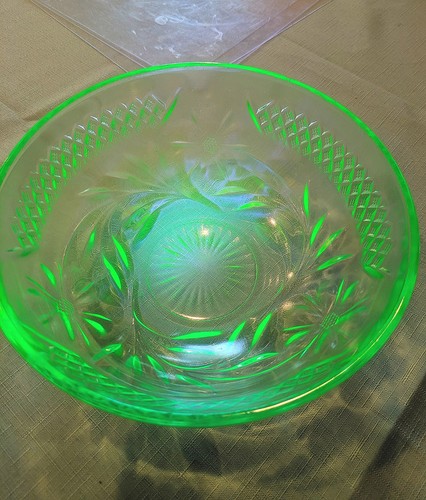 Vintage green uranium glass