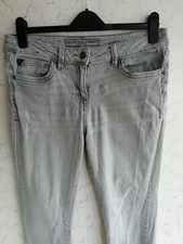 NEXT WOMEN'S VINTAGE CIGARETTE JEANS FADED GREY,  LARGE SIZE 10 W30-32IN L30IN. 