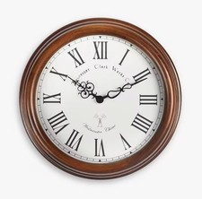 Acctim Towcester Lacock Radio Control Roman Numeral 39cm Wood Wall Clock [Rust)
