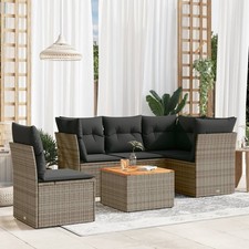 Garden Sofa Set Grey, Dark