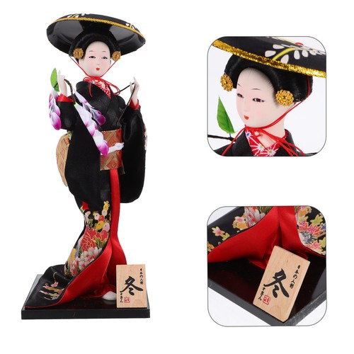 Japanese kimono doll wooden - japanese,