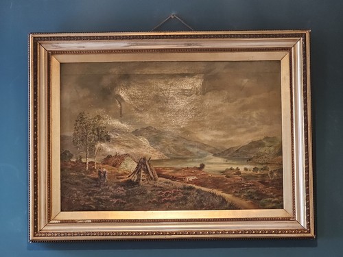 Victorian oil painting - (mp35),