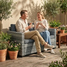 2 Seater Rattan Garden Sofa