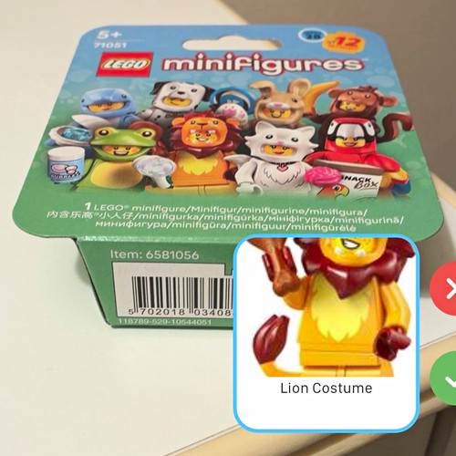 Lego minifigures lion costume - lego,