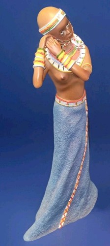 Tall topless maasai figurine - tall,