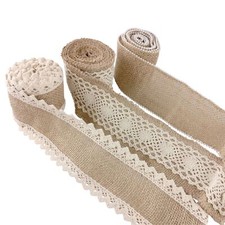 Lace and Pearl Rustic Hessian