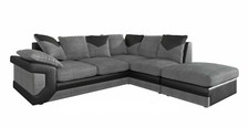 Corner Sofa Left or Right Black Grey Brown Beige 3+2 Seater Free Delivery