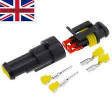 1-10 Set 12V 2Pin Cable Wire Connector Plug Waterproof Sealed For Electrical Car