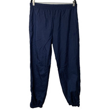 Champion Navy Blue Nylon Tracksuit Track Pants Athletic Men's Size Small