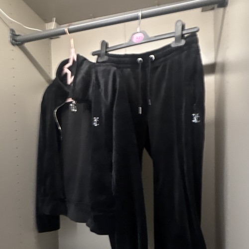 Juicy couture black velour 2pc - juicy,