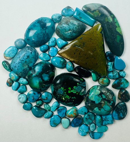 Lot turquoise cabs for - of, 60