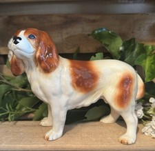 Brown and Cream Pottery China Dog Figurine  Ornament #JNU250