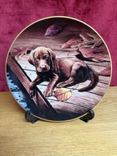 Lenox  Larry Chandler Dutch Brown Chocolate Labrador Collectible Puppy Plate