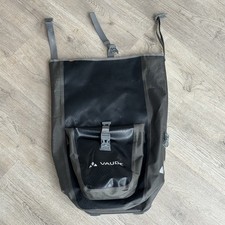 Single 1x Vaude Aqua Back Pannier grey & black 48L, Waterproof Rear Bike Bag