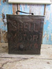 Vintage SHELL Black Fuel Can