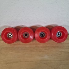 Vtg Kryptonics KRYPTOS 65mm Red Skateboard Wheels Clean Set Of 4